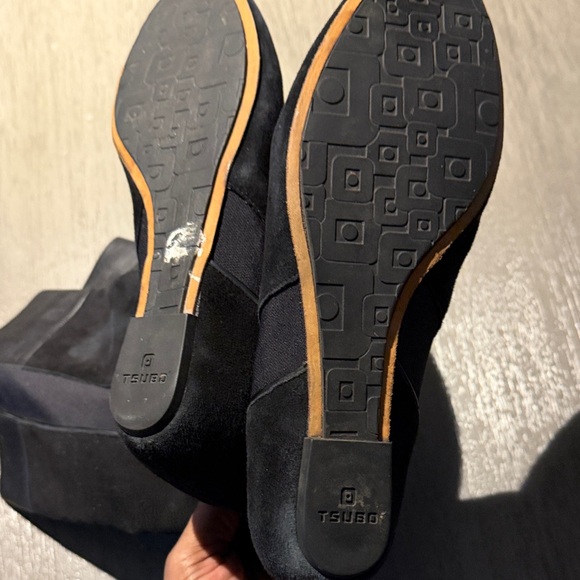 Black Suede Knee-High Boots - Picture 8 of 9